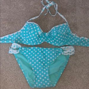 polka dot swimwear